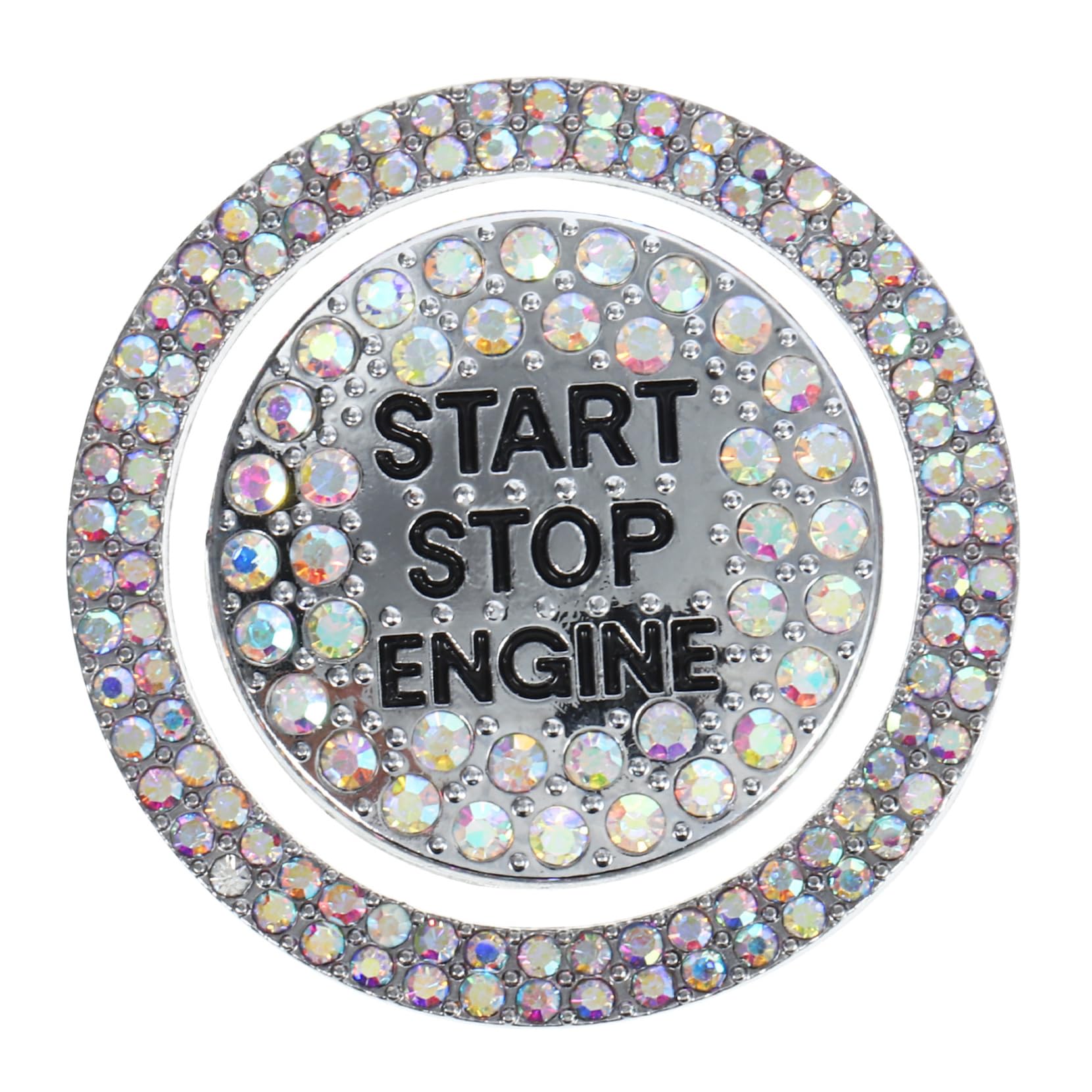 Beatifufu Startknopf Abdeckung Bling Für Auto Rhinestone Dekoration Für Zündung Universal Push Button Starter Schutz Funkelndes Accessoire Für Fahrzeug Innenraum von Beatifufu