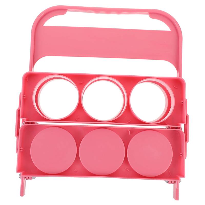 Beatifufu Trinkflaschenhalter bierflaschenhalter Praktischer Flaschenhalter Mug Holder Drink Organizer Tragbarer Getränketräger faltbar Faltflasche Getränkehalter Handflaschenhalter pp Rosa von Beatifufu