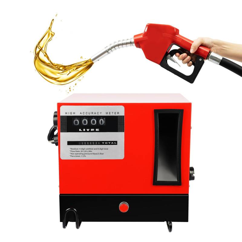 Dieselpumpe Heizölpumpe Dieselkraftstoffpumpe Selbstansaugend 550W 60L/Min Auto Pumpe Startend mit Automatik Verteilerschlauch von Beaudreaul