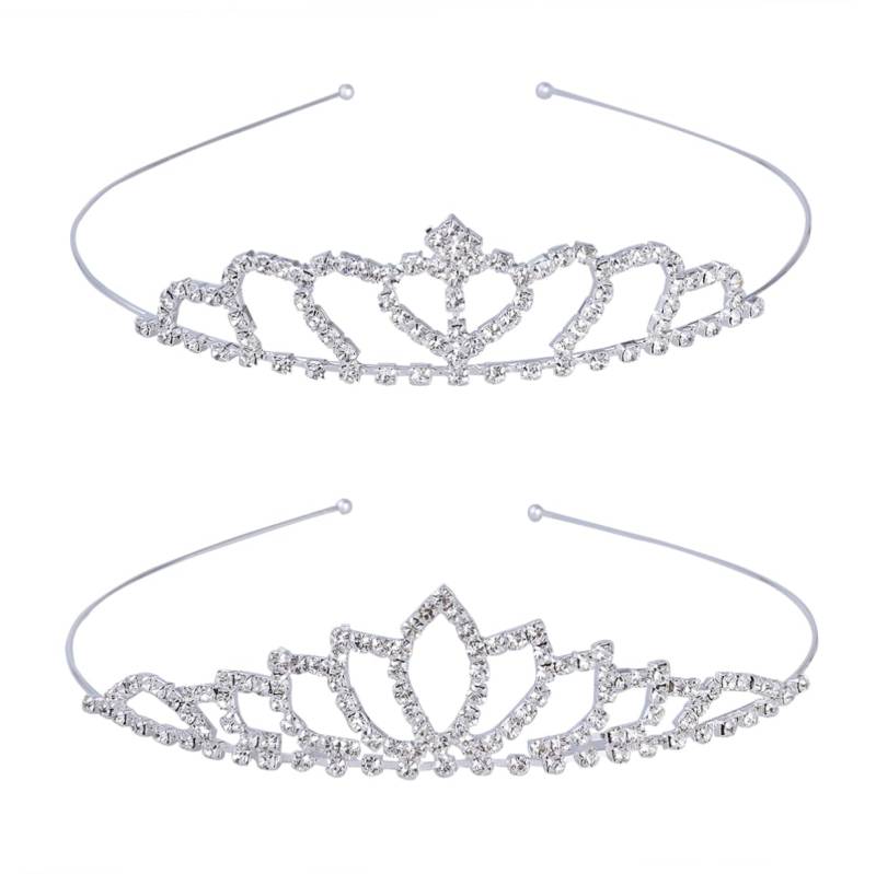 Beaupretty 2st Tiara-krone Für Die Hochzeit Festzugskronen Für Frauen Königin Quinceanera Braut Dekorationen Tiaras Hochzeit Stirnband Bräute Dekorativ Tiara-krone Für Frauen Silver von Beaupretty