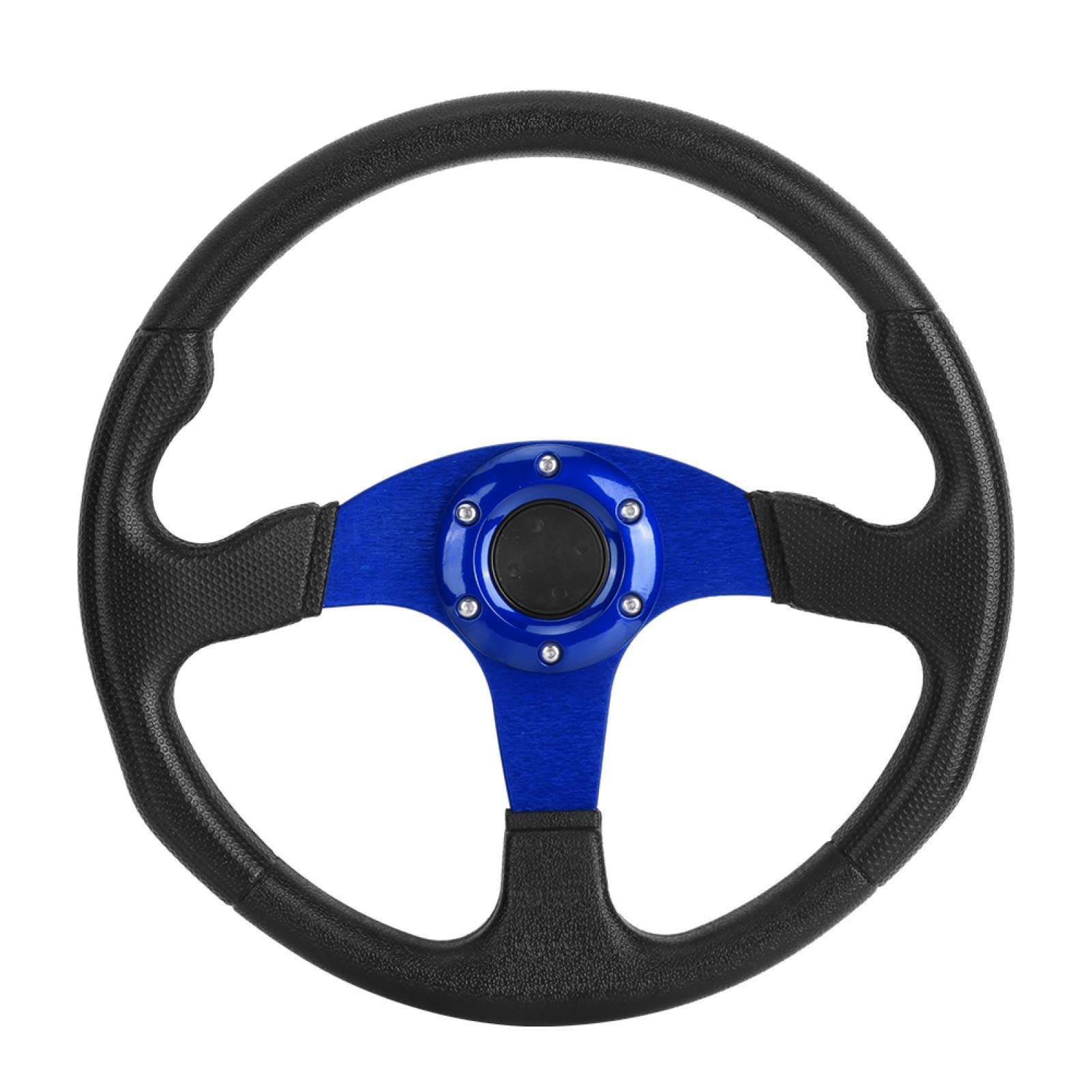 Lenkrad Rennwagen Sport Lenkrad Deep Dish 6 Schrauben Universal Modified Zubehör 350mm/14in(Blau), Fahrzeugumbau/Nachrüstung/Performance von Bediffer