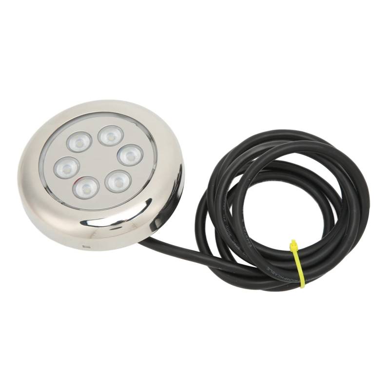 Marine-LED-Licht, IP68 Wasserdichtes Unterwasserlicht aus Edelstahl 316 mit 6 LED-Lampenperlen, 12-24 V 1,5 M Nachtangellicht f¨¹r Wohnwagen Wohnmobile Boote Yacht Decken Badezimmer Flure(RGBW/22,5 W) von Bediffer