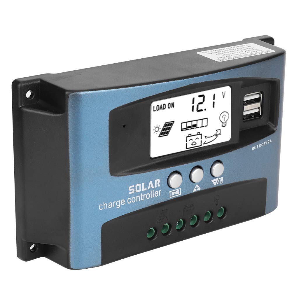 Universal MPPT 40/50/60/100A Solarladeregler Dual USB LCD Display 12V 24V(40A) von Bediffer