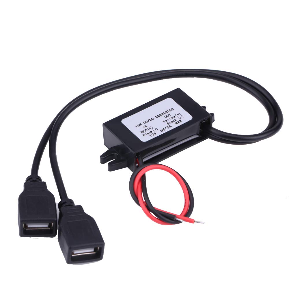 Universelles Dual-USB-Ladeadapter-Konvertermodul f¨¹r das Aufladen von Auto-Motorradtelefonen 3A DC 12V bis DC 5V,Klemmen und Kabelb?ume von Bediffer