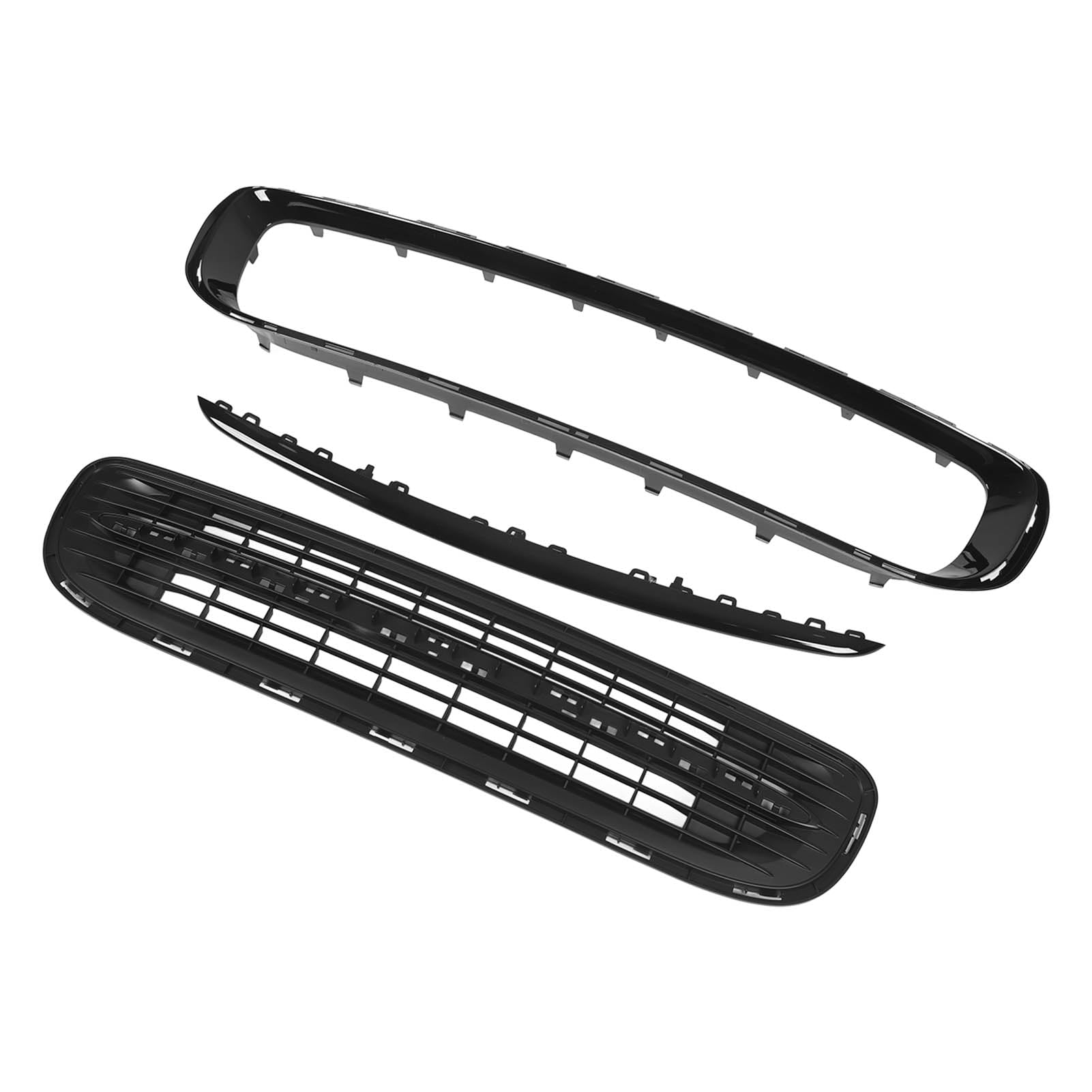 Unterer K¡§1hlergrill der Vorderen STO?Stange, 51117250789, Rahmenverkleidung in Gl?nzendem Schwarz, Ersatz Basis des Clubman R55 LCI, Zierleistensatz die,Gitter von Bediffer