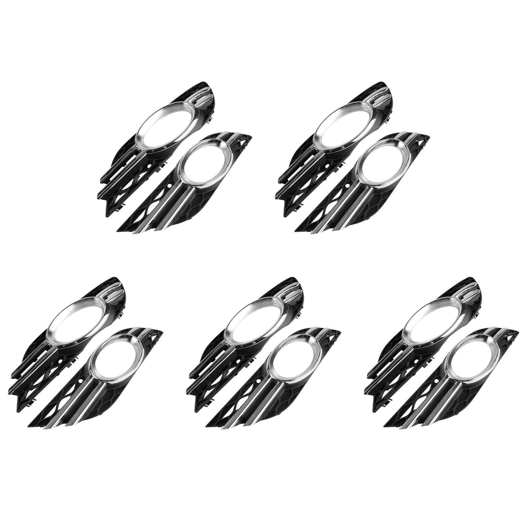 Beelooom 10 x Auto Nebelscheinwerfer Grill Chrom Verkleidung Set für - E-Klasse W211 07-09 A2118851174 A2118851274 von Beelooom