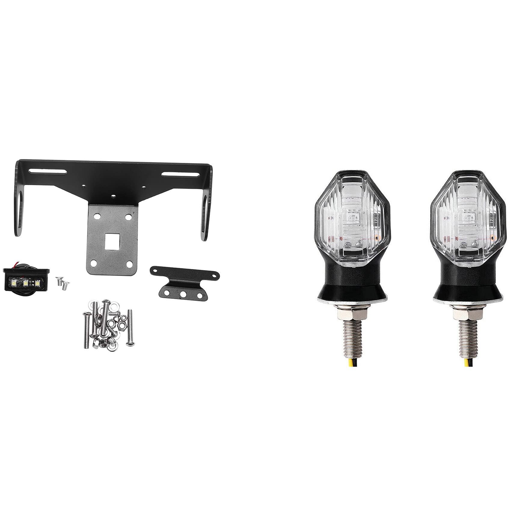 Beelooom Kennzeichenhalterung LED-Licht für Z1000 mit 2 universellen Motorrad-Blinkern von Beelooom