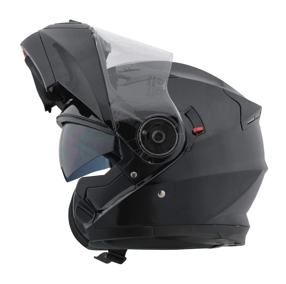 Befast | Modular Way - Modularer Motorradhelm mit Hochklappbarer Kinnstütze, Modularer Rollerhelm mit Hochklappbarer Sonnenblende, Modularer Homologierter Motorradhelm mit Doppelvisier von Befast