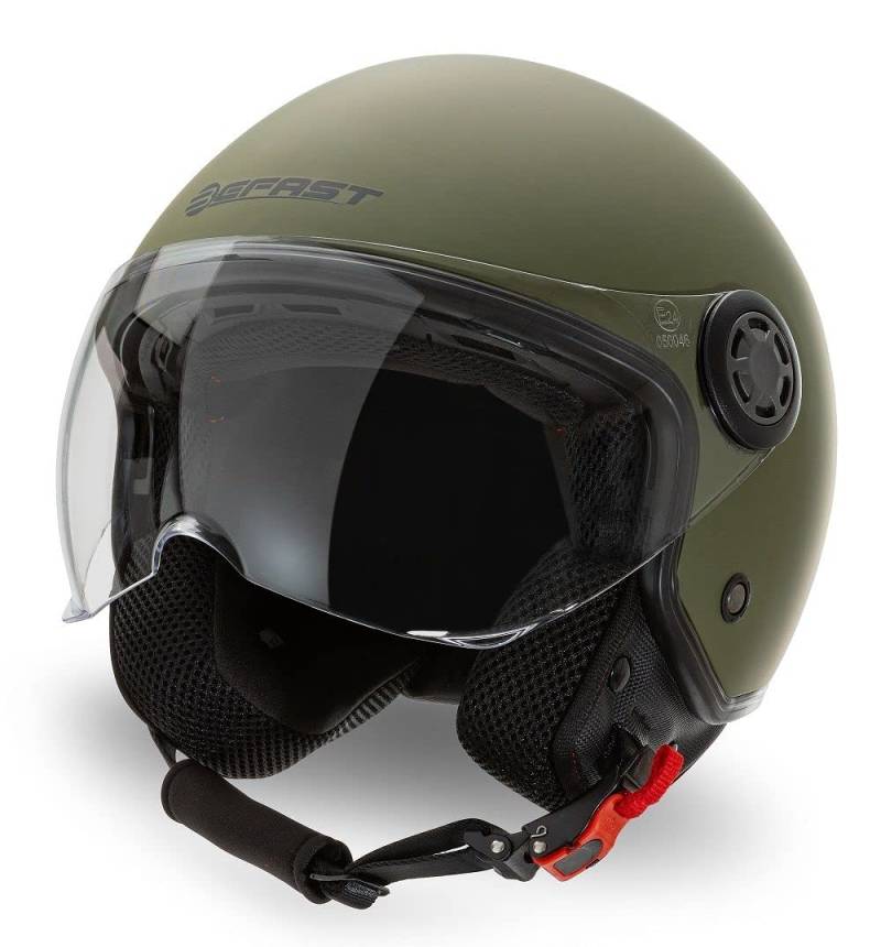 Befast | Rapid II - Zugelassener Jet-Helm mit Polycarbonat-Doppelvisier, Scooter-Helm mit Sonnenblende, Motorrad-Jet-Helm mit Atmungsaktivem und Hypoallergenem Innenleben von Befast