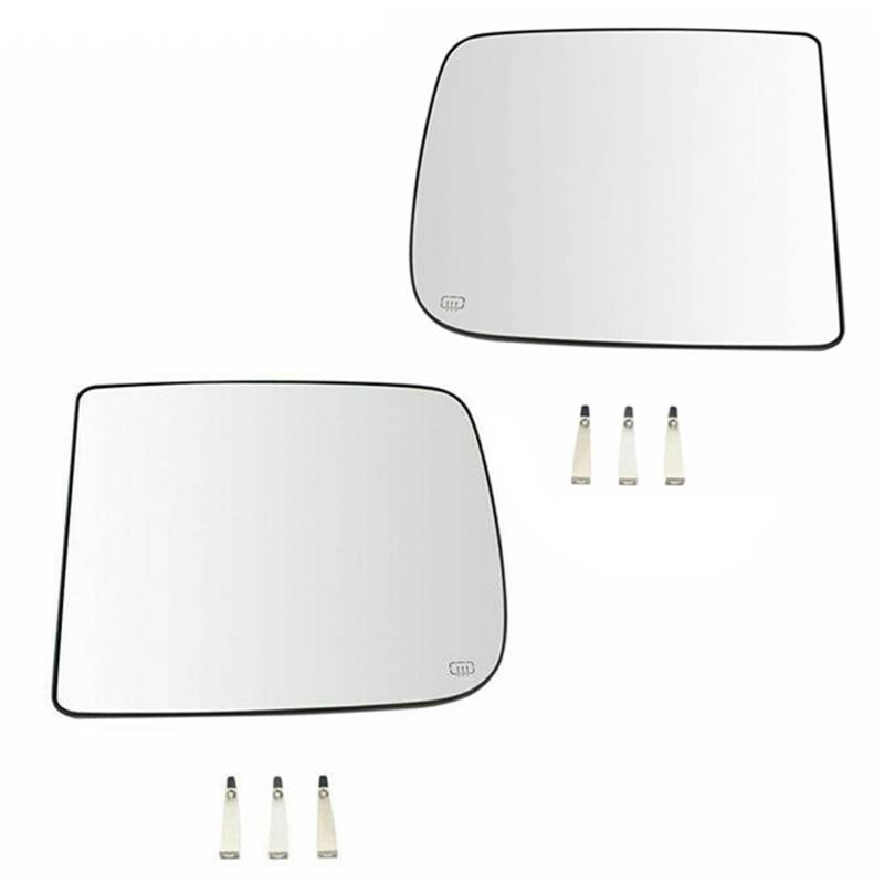 Begchy 1 Paar Spiegelglas Beheizbares Spiegelglas mit RüCkseite für RAM 1500 2500 3500 2009-2020 68067726AA/68067727AA von Begchy