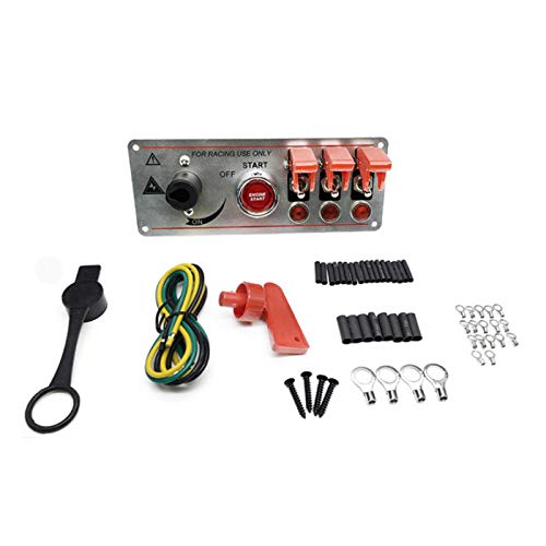 Begchy 12V Renn Wagen ZüNd Schalt Tafel Motor Start LED Druck Knopf Umschalten, Silber von Begchy