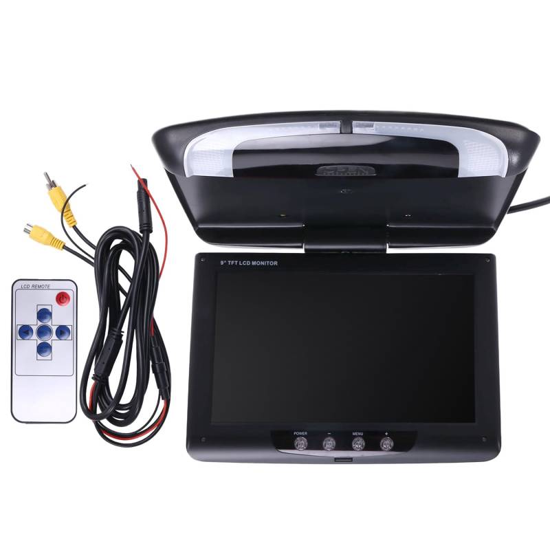 Begchy Autodachmonitor LCD Flip Screen Top Multimedia Video Decke Dach Montiert Display, Autodecke Schwarz von Begchy