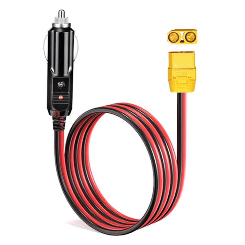 Begchy Ladekabel für Zigarettenanzünder, XT90-Buchse auf Zigarettenanzünder-Stecker für Solargenerator-, 14 AWG, 12 V von Begchy