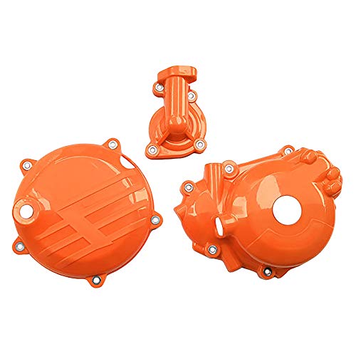 Begchy Nc250Cc Motor Kupplungs Abdeckung Magnetische Pumpen Abdeckung Links- und Rechts Offroad Motorrad Zubehör (Orange) von Begchy