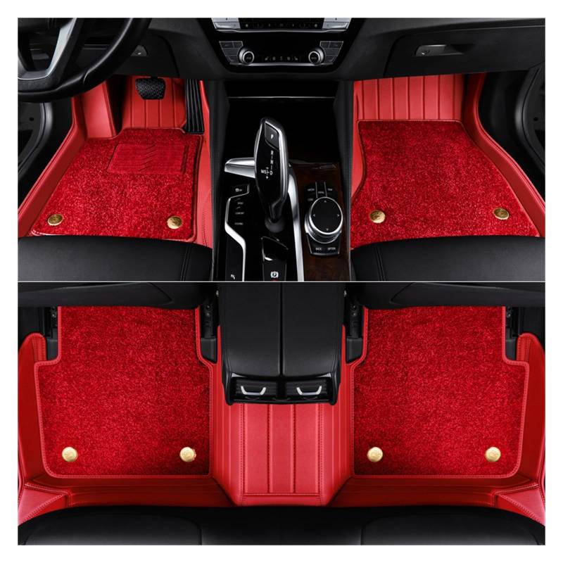 Allwetter Bodenmatten Auto-Fußmatten Teppiche Styling Innenausstattung Für Benz Für W204 Für W205 Für W211 Auto Fußteppich(Red) von BeiZhengbhD