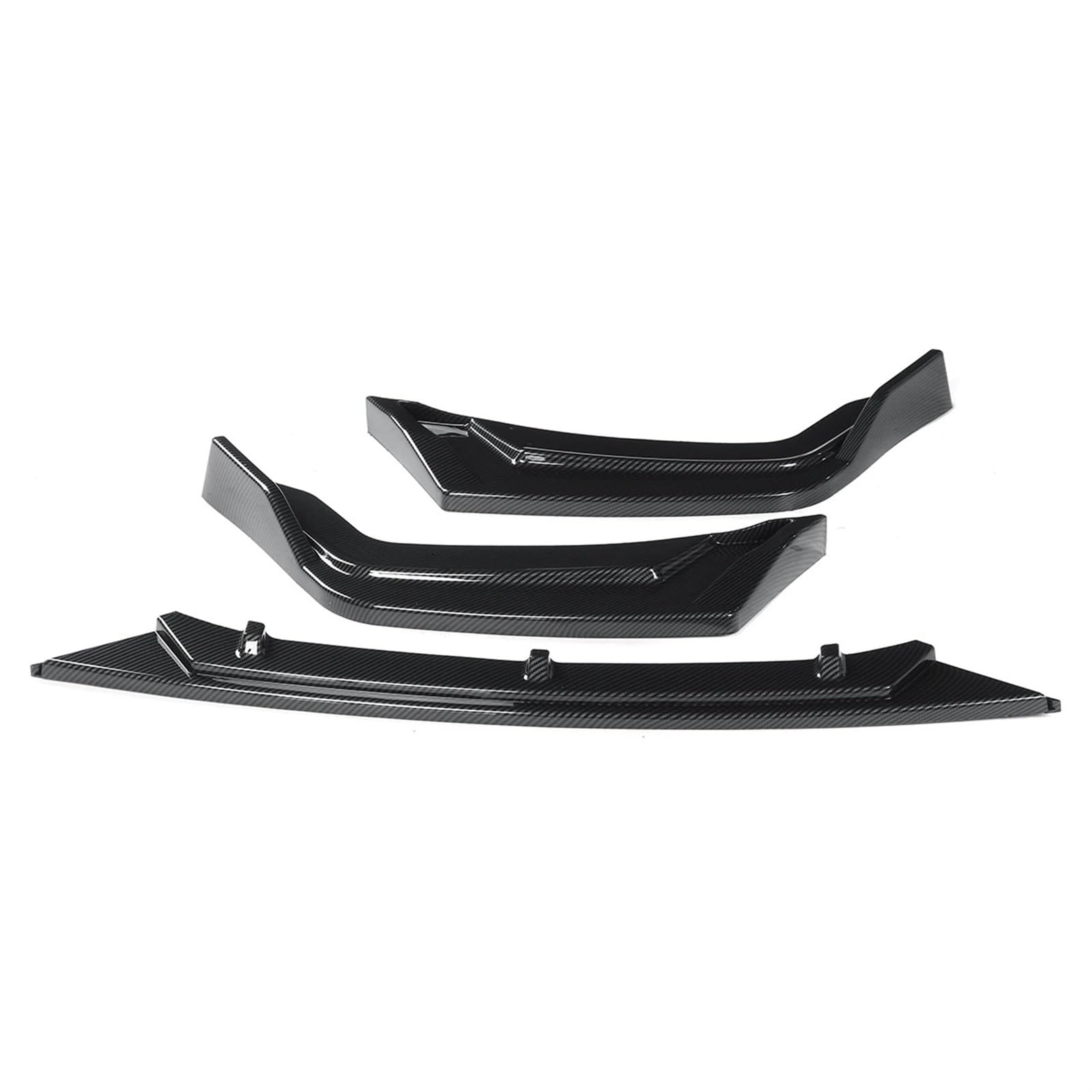 Auto Front Bumper Lip Body Kit 3 Stück Auto Vorderen Stoßfänger Lip Deflektor Lippen Splitter Körper Kit Spoiler Schutz Abdeckung Für Civic Für Fließheck 2016 2017 2018 2019 2020 Auto Frontspoiler(Car von BeiZhengbhD