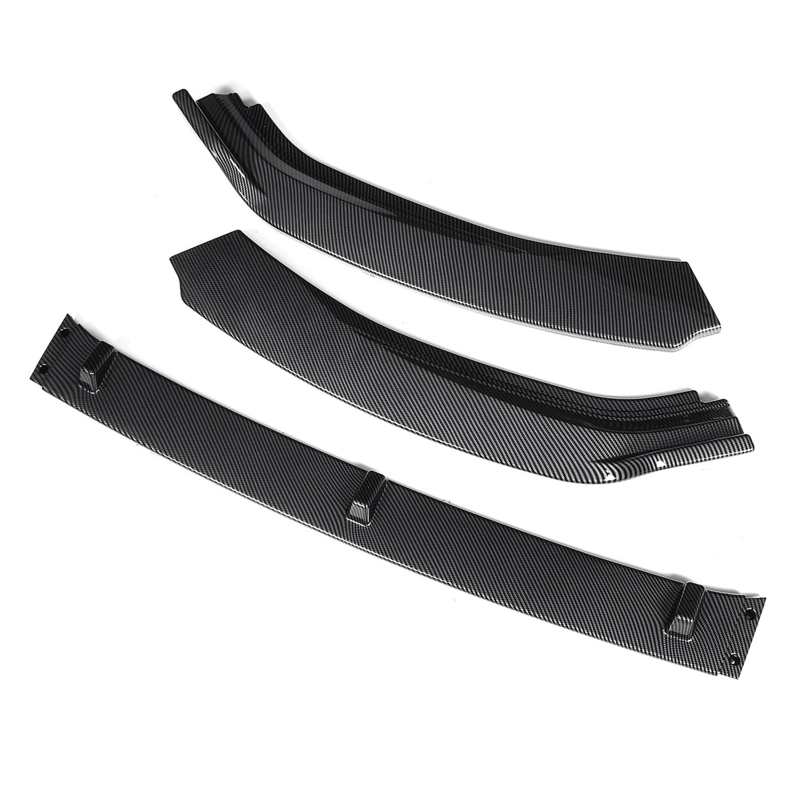 Auto Front Bumper Lip Body Kit 3PCS Auto Front Stoßstange Splitter Lip Spoiler Diffusor Schutz Körper Kit Für VW Für Golf Für MK7 Für MK 7.5 2014 2015 2016 2017 Auto Frontspoiler(Carbon Fiber Look) von BeiZhengbhD