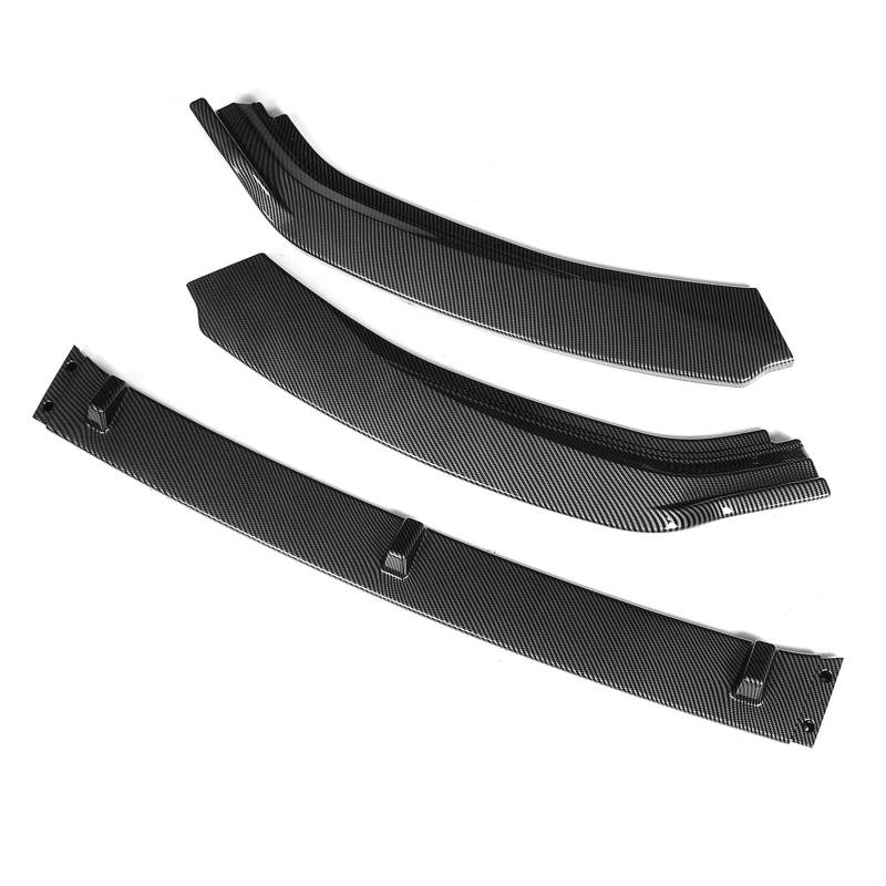 Auto Front Bumper Lip Body Kit 3PCS Auto Front Stoßstange Splitter Lip Spoiler Diffusor Schutz Körper Kit Für VW Für Golf Für MK7 Für MK 7.5 2014 2015 2016 2017 Auto Frontspoiler(Carbon Fiber Look) von BeiZhengbhD