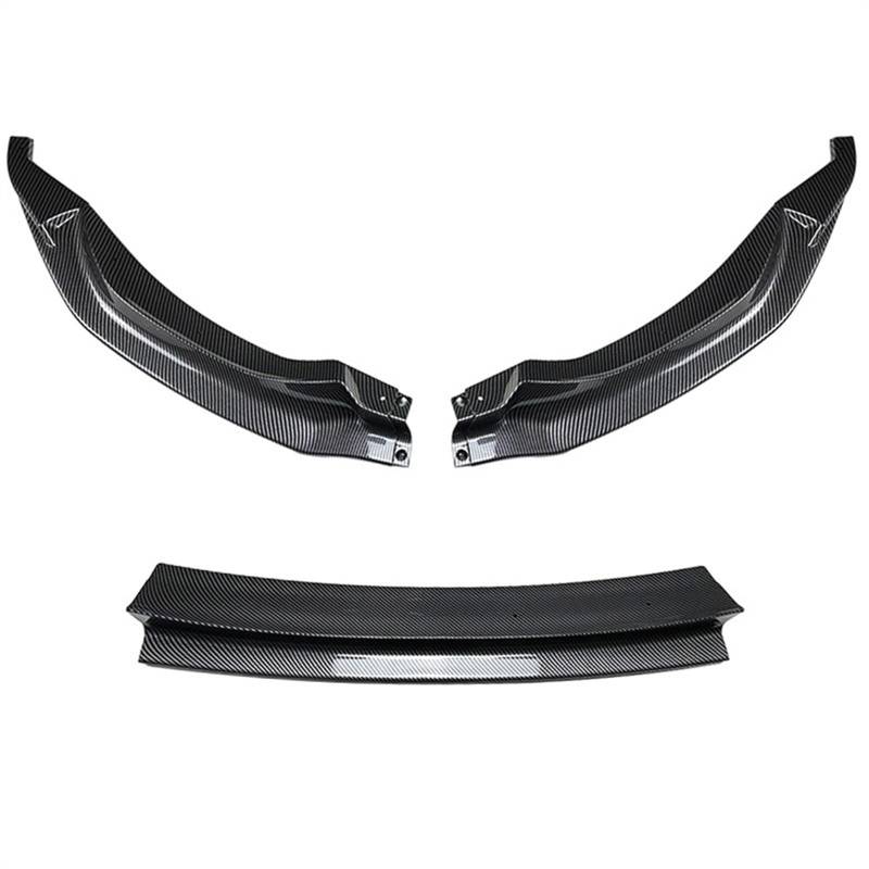 Auto Front Bumper Lip Body Kit 3PCS Auto Vorderen Stoßfänger Lip Spoiler Splitter Protector Diffusor Splitter Abdeckung Gurad Für M3 Für F80 Für F83 2015-2018 2019 2020 Auto Frontspoiler(Carbon Fiber von BeiZhengbhD