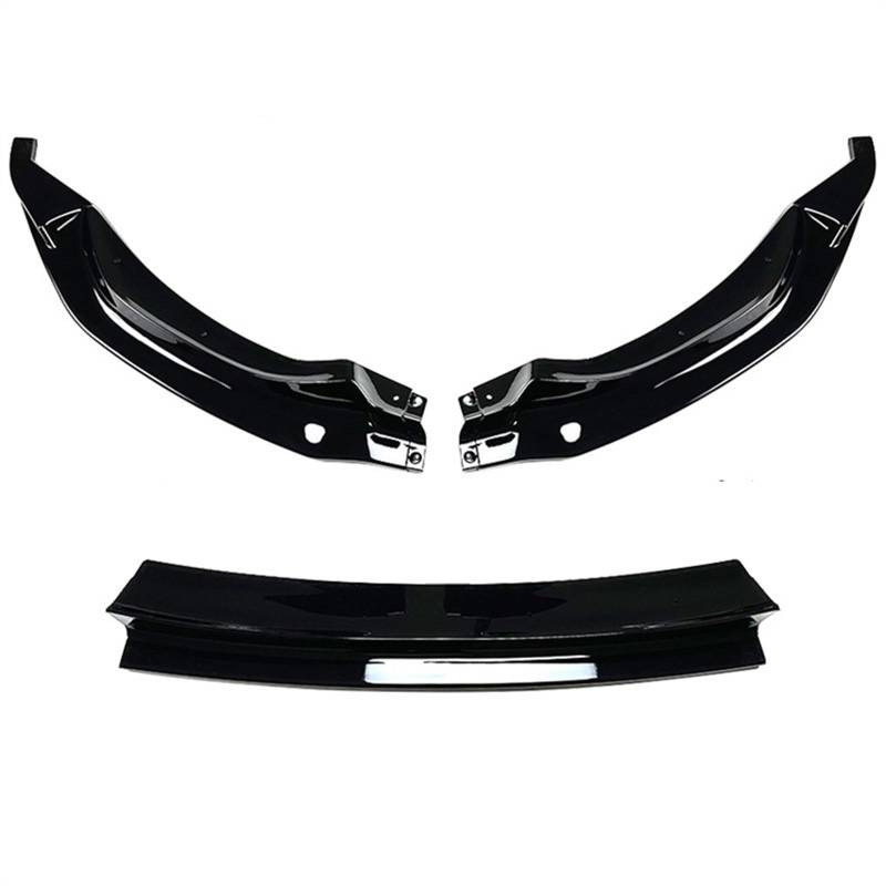 Auto Front Bumper Lip Body Kit 3PCS Auto Vorderen Stoßfänger Lip Spoiler Splitter Protector Diffusor Splitter Abdeckung Gurad Für M3 Für F80 Für F83 2015-2018 2019 2020 Auto Frontspoiler(Gloss Black) von BeiZhengbhD