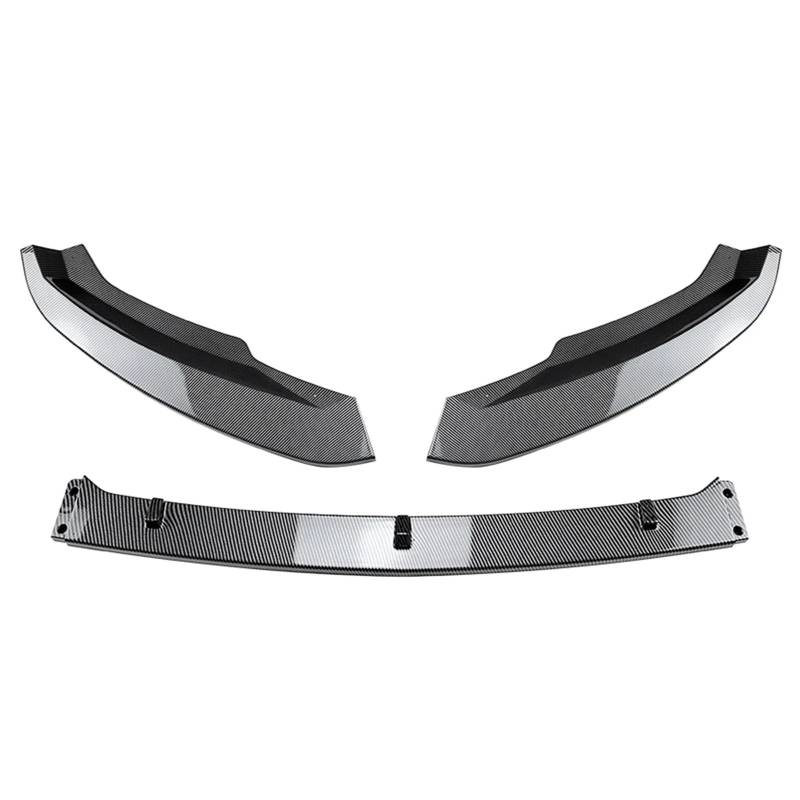 Auto Front Bumper Lip Body Kit 3Pcs Auto Vorderen Stoßfänger Lip Spoiler Untere Klinge Splitter Körper Kit Glanz Schwarz Carbon Faser Für Skoda Für Superb Für B8 2016 2017 2018 2019 Auto Frontspoiler( von BeiZhengbhD