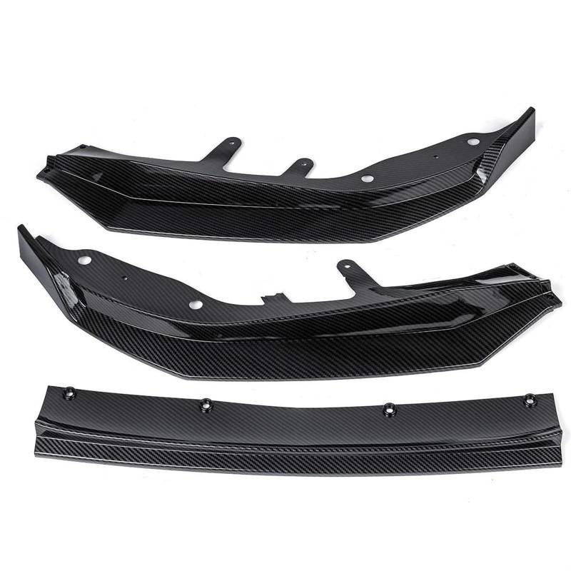 Auto Front Bumper Lip Body Kit 3x Auto Front Stoßstange Splitter Lip Deflektor Lippen Abdeckung Schutz Lip Diffusor Spoiler Stoßstange Für G22 Für G23 Für 4-Serie 2021 Auto Frontspoiler(Carbon Fiber L von BeiZhengbhD