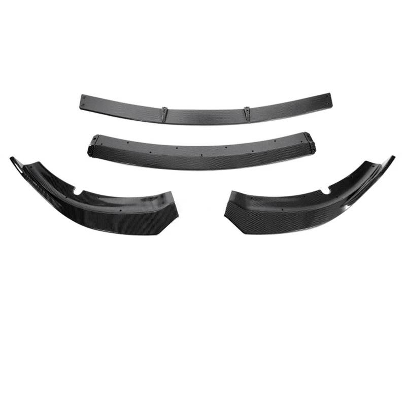 Auto Front Bumper Lip Body Kit 4 Stücke Auto Vorderen Stoßfänger Lip Spoiler Splitter Körper Kit Für Dodge Für Ladegerät Für SRT 2015 2016 2017 2018 2019 2020 Auto Frontspoiler(Carbon Fiber) von BeiZhengbhD