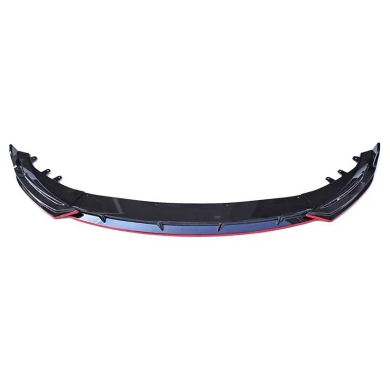 Auto Front Bumper Lip Body Kit Auto Front Kinn Lip Splitter Canard Spoiler Diffusor Körper Kit Auto Zubehör Für BYD Für Dichtung Für EV 2022 2023 2024 Auto Frontspoiler(Glossy Black-Red) von BeiZhengbhD