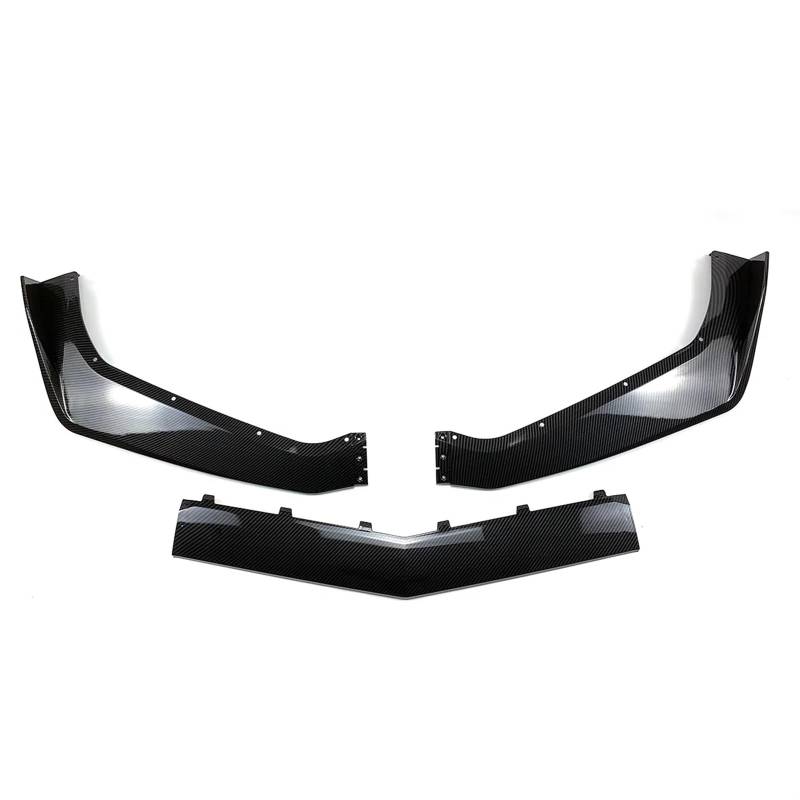 Auto Front Bumper Lip Body Kit Auto Front Lip Splitter Spoiler Für Chevrolet Für Corvette Für C7 2014 2015 2016 2017 2018 2019 Auto Frontspoiler(Carbon Fiber Style) von BeiZhengbhD