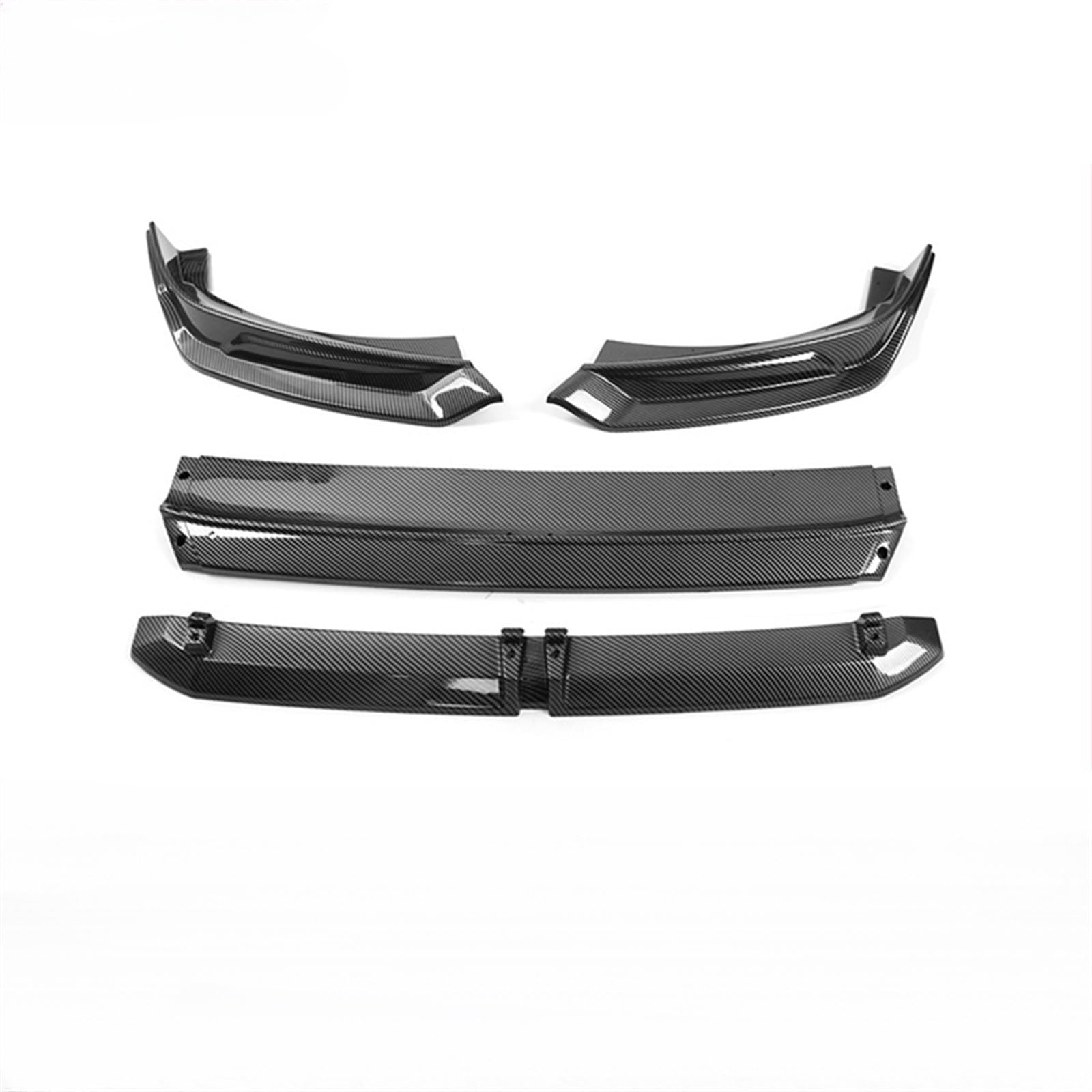 Auto Front Bumper Lip Body Kit Auto Front Schaufel Rock Bord Frontschürze Lip Spoiler Zubehör Splitter Diffusor Body Kits Für Ford Für Mustang Für Mach-E 2021 2022 2023 Auto Frontspoiler(Glossy Carbon von BeiZhengbhD