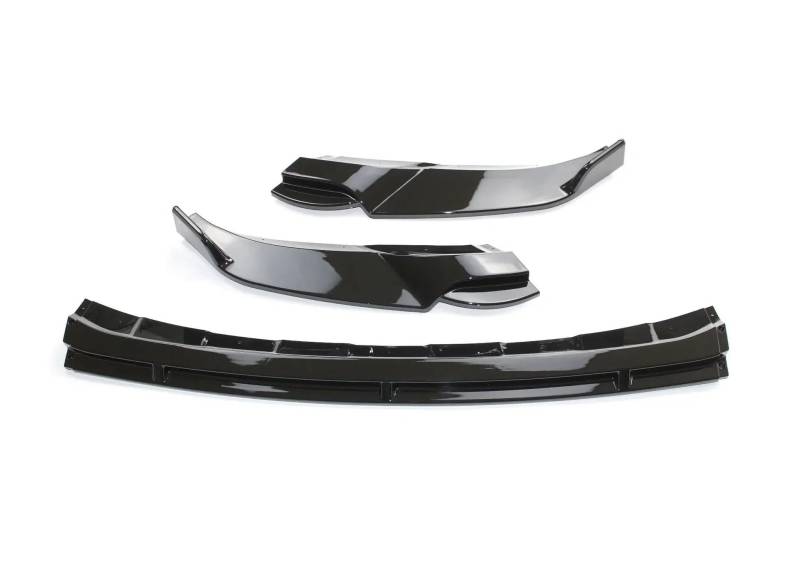 Auto Front Bumper Lip Body Kit Auto Frontschürze Lip Spoiler Glänzend Schwarz Carbon Look Körper Kit Zubehör Für VW Für T-ROC Für TSI Für TDI 2017-2020 2021 2022 Auto Frontspoiler(Glossy Black) von BeiZhengbhD