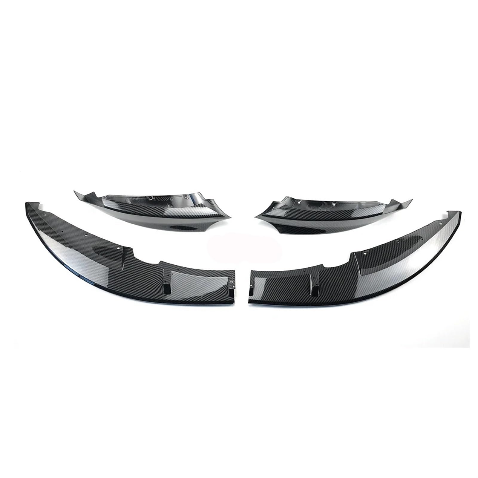 Auto Front Bumper Lip Body Kit Auto Vorderen Stoßfänger Lip Seite Spoiler Splitter Abdeckung Trim Für 1-Serie Für E82 Für Sport 2007 2008 2009 2010 2011 2012 2013 Auto Frontspoiler(Carbon Fiber Look) von BeiZhengbhD