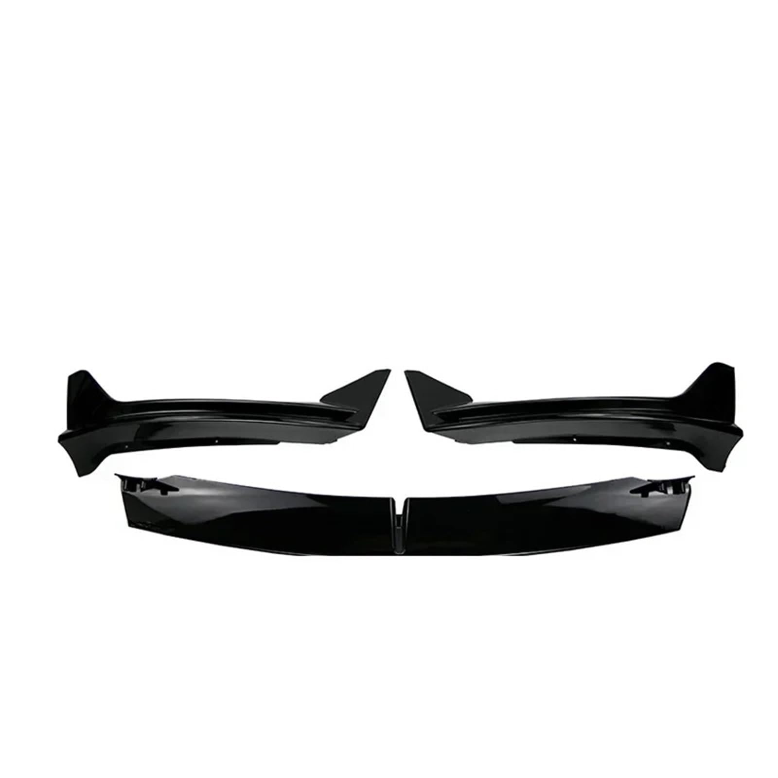 Auto Front Bumper Lip Body Kit Frontschürze Lip Spoiler Auto Körper Kit Untere Diffusor Schutz Trim Abdeckung Für Tesla Für Modell 3 2017 2018 2019 2020 2021 2022 2023 Auto Frontspoiler(Gloss Black) von BeiZhengbhD