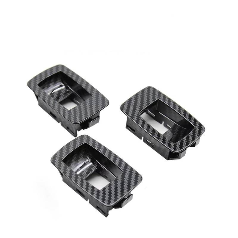 Auto Griff Innentür 3 Für Serie Für E90 Für E91 316 318 320 325 328 LHD Links Fahrer Carbon Fiber Innen Tür Pull Griff Armlehne Panel Auto Innengriff(3pcs small Covers) von BeiZhengbhD