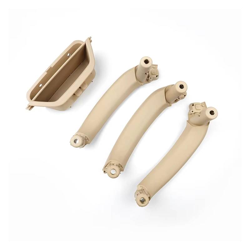 Auto Griff Innentür Für X3 Für X4 Für F25 Für F26 2010-2017 4 Stück Kohlefaser Links Rechts Innentürgriff LHD Innentürverkleidung Griff Pull Trim Abdeckung Auto Innengriff(Beige 4Pcs) von BeiZhengbhD