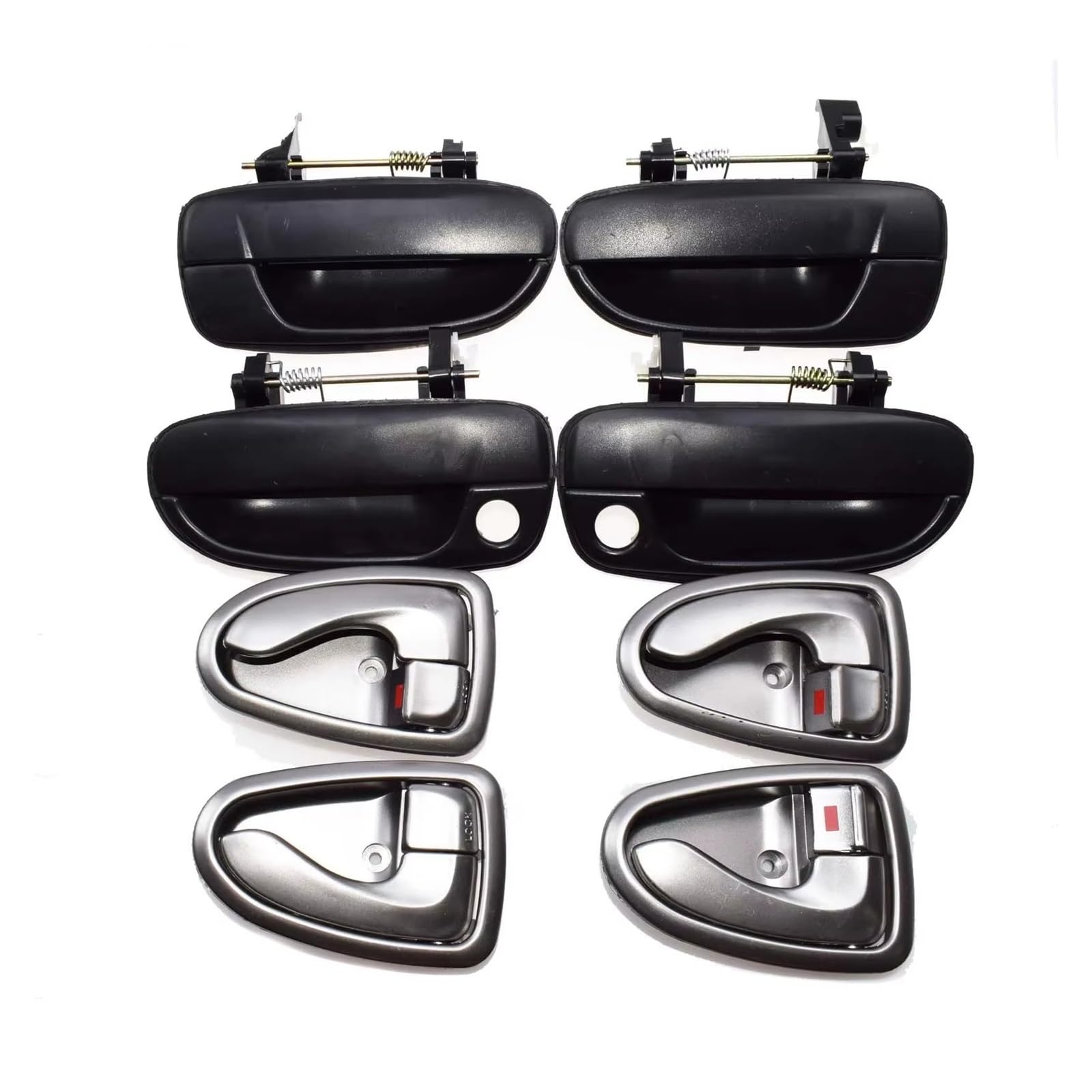 Auto Griff Innentür Innen Und Außentürgriff Vorne Hinten Links Rechts Für Hyundai Für Accent 2000 2001 2002 2003 2004 2005 2006 1.6 Auto Innengriff(8 PCS Silver Inside) von BeiZhengbhD