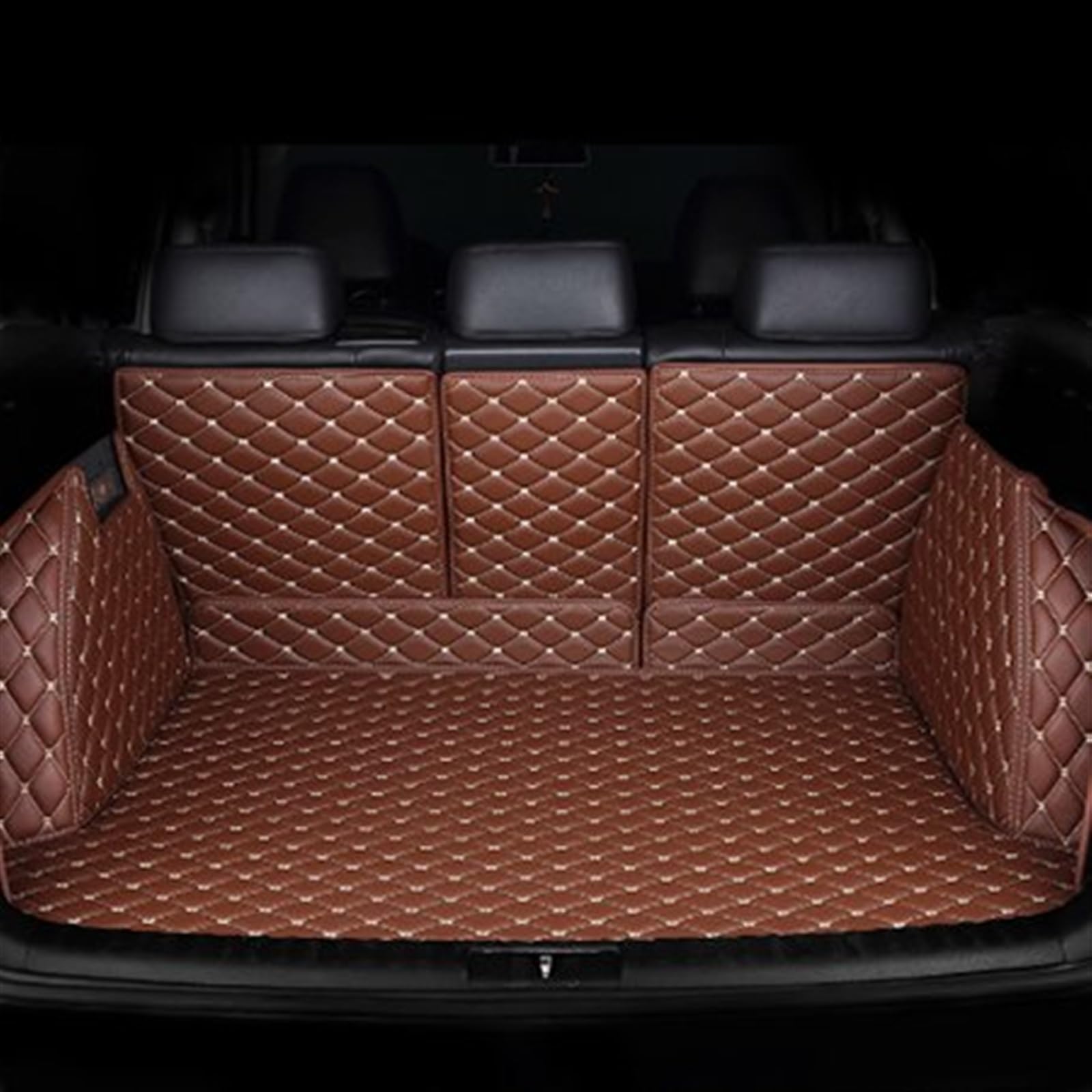 Autoschutzwanne Auto-Kofferraum-Matten Teppiche Cargo-Liner Teppiche Abdeckung Für Volvo Für XC60 2009 2010 2011 2012 2013 2014 2015 Kofferraumwanne(Brown) von BeiZhengbhD