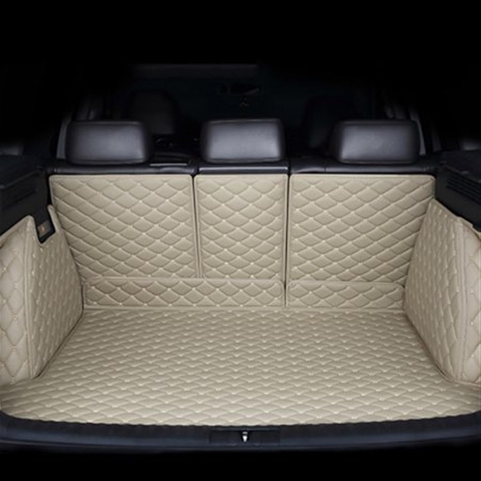 Autoschutzwanne Auto-Kofferraummatte Boot Cargo Liner Fach Hinteren Kofferraum Gepäck Teppich Pads Für Changan Für CS75 2019 2018 Kofferraumwanne(Beige) von BeiZhengbhD