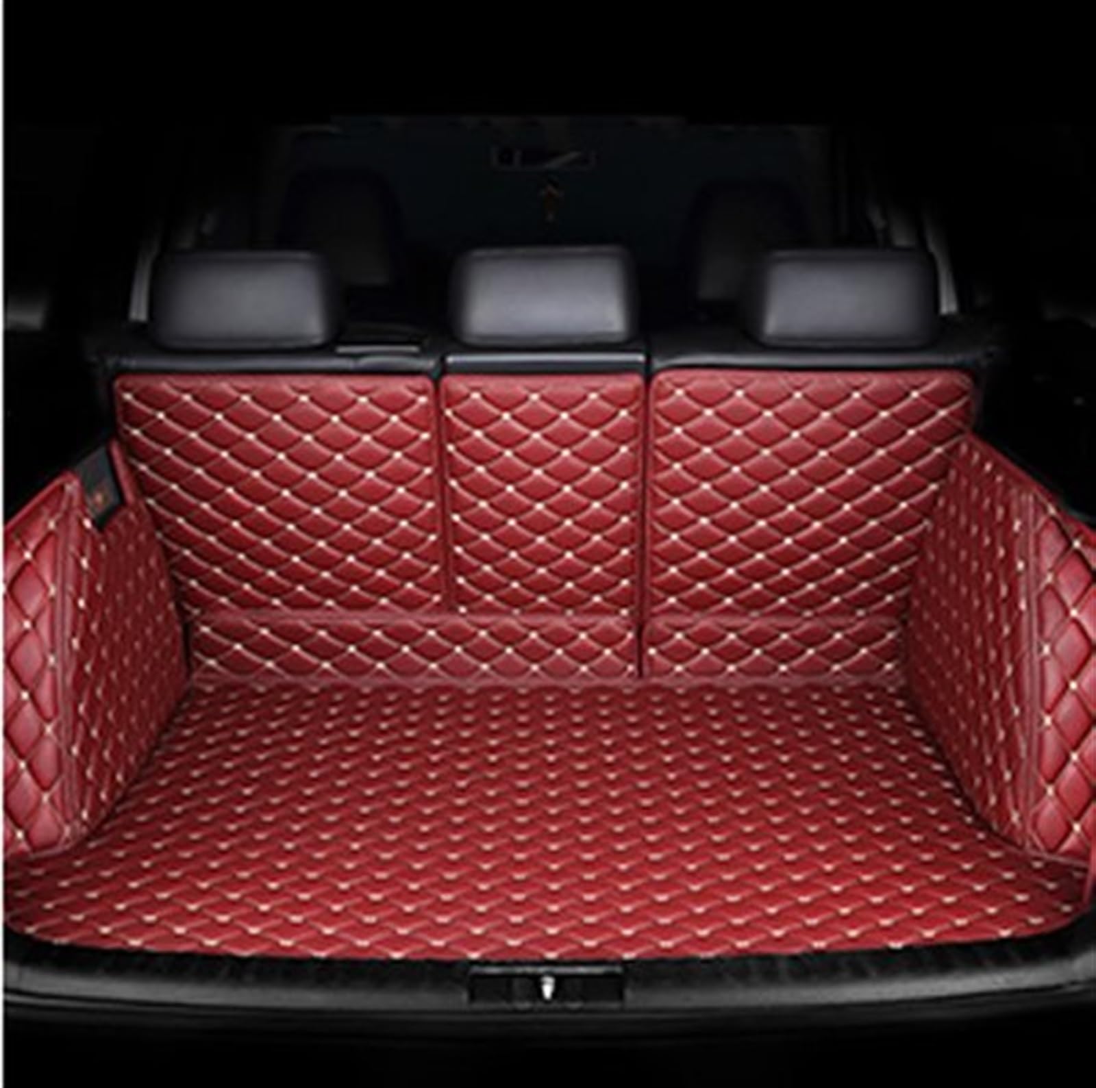 Autoschutzwanne Auto-Kofferraummatte Boot Cargo Liner Fach Hinteren Kofferraum Gepäck Teppich Pads Für Changan Für CS75 2019 2018 Kofferraumwanne(Wine red) von BeiZhengbhD