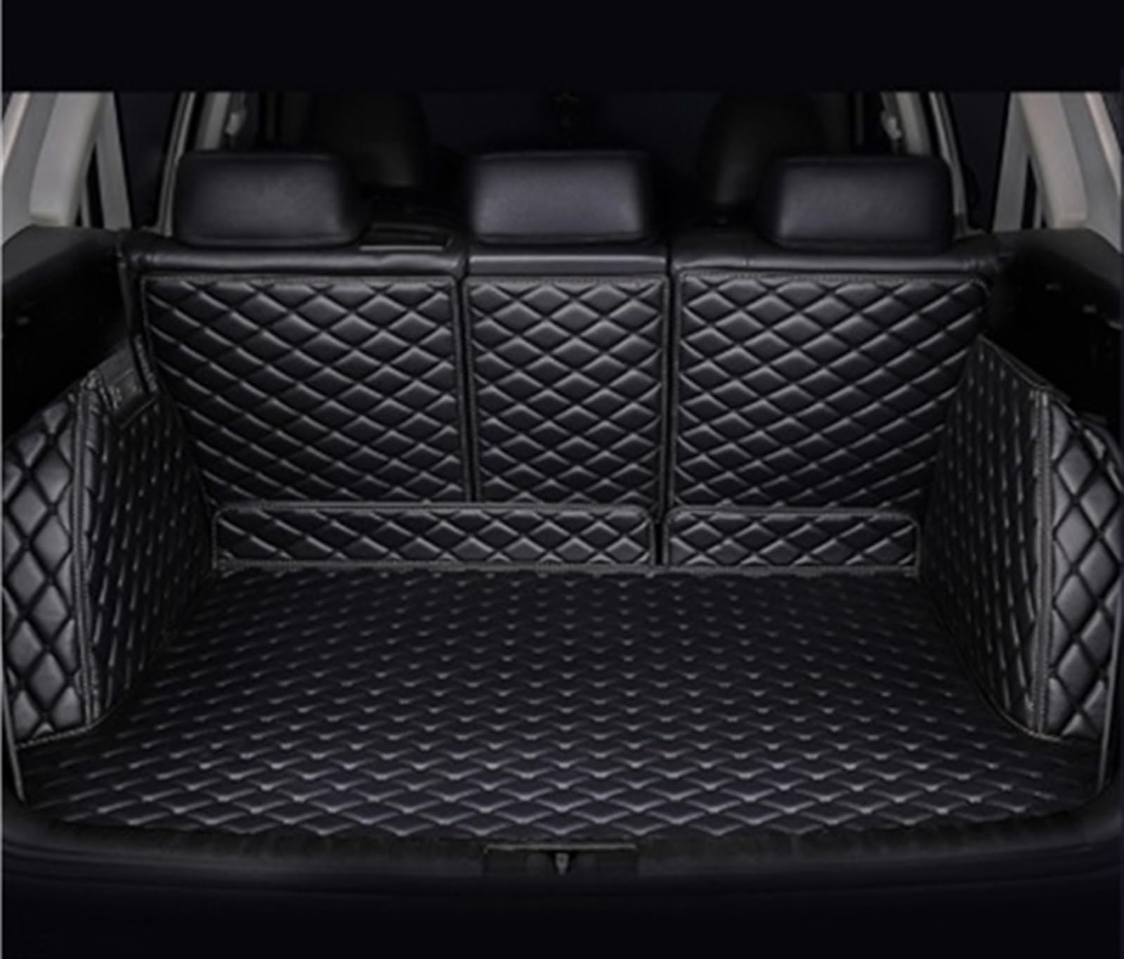 Autoschutzwanne Auto-Kofferraummatten Anti-Schmutz-Pads Gepäck Kofferraum Teppiche Für Peugeot 3008 2013 2014 2015 2016 Kofferraumwanne(All Black) von BeiZhengbhD