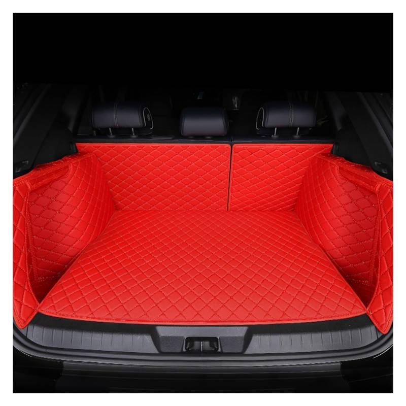 Autoschutzwanne Kofferraumwanne Cargo Liner Fach Teppichpolster Für Nissan Für Qashqai Für J11 Für J12 Für Kicks Für X Trail Für T31 Für T32 Kofferraumwanne(Red) von BeiZhengbhD