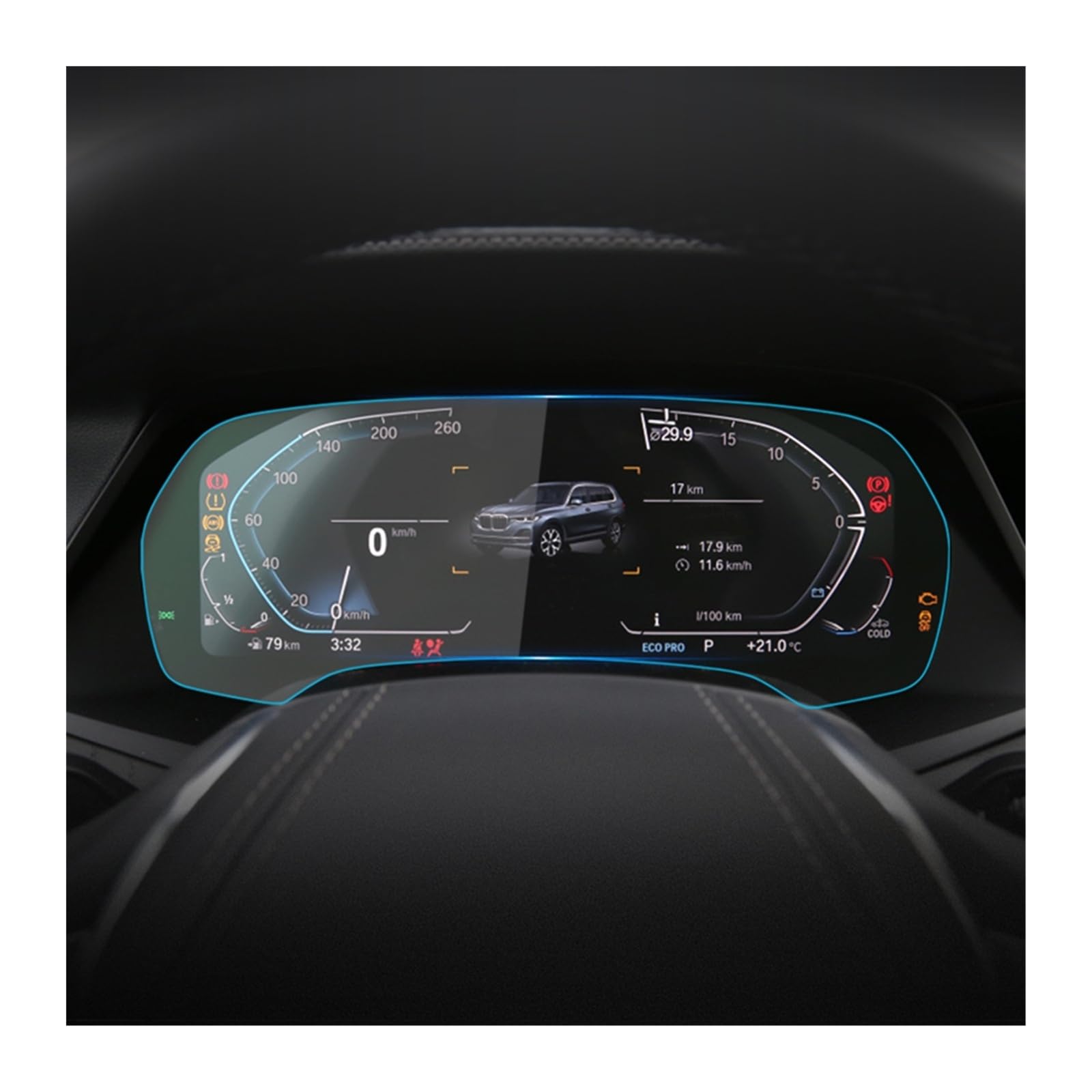 Navigation Schutzfolie 12,3 Zoll Für 2019 2020 2021 2022 Jahr Für X7 Dashboard-Navigationsmembran Auto-GPS-Display Bildschirmschutzfolie Aus Gehärtetem Glas GPS Displayschutzfolie(Anti-Blue-ray3) von BeiZhengbhD