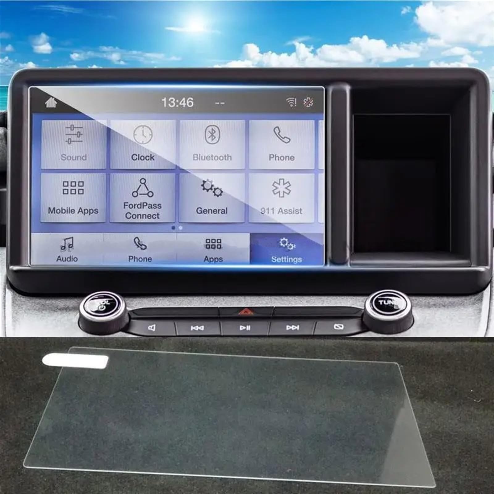 Navigation Schutzfolie Für Ford Für Maverick 2023 2024 8 Zoll Auto GPS Navigation Film LCD Screen Protector Gehärtetem Glas Schutz Film GPS Displayschutzfolie von BeiZhengbhD