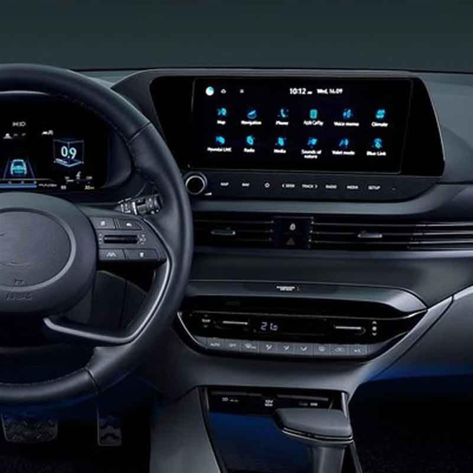 Navigation Schutzfolie Für Hyundai Für Bayon 2021 2022 10,25 Zoll Autoradio GPS-Navigationsbildschirm Gehärtetes Glas Schutzfolie Autoinnenaufkleber GPS Displayschutzfolie von BeiZhengbhD