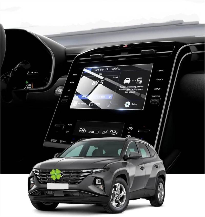 Navigation Schutzfolie Für Hyundai Für Tucson Für NX4 2021 2022 2023 2024 8 Zoll LCD-Autoradio GPS-Navigation Gehärteter Glasbildschirmfilm GPS Displayschutzfolie von BeiZhengbhD