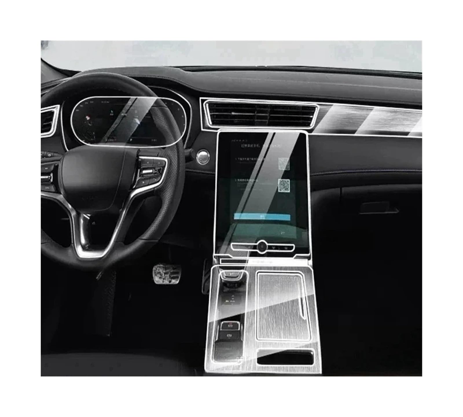 Navigation Schutzfolie Für MG Für RX5 2023 2024 Autotür Mittelkonsole Medien Dashboard Navigation TPU Anti-Kratz-Schutzfolie Autozubehör GPS Displayschutzfolie von BeiZhengbhD