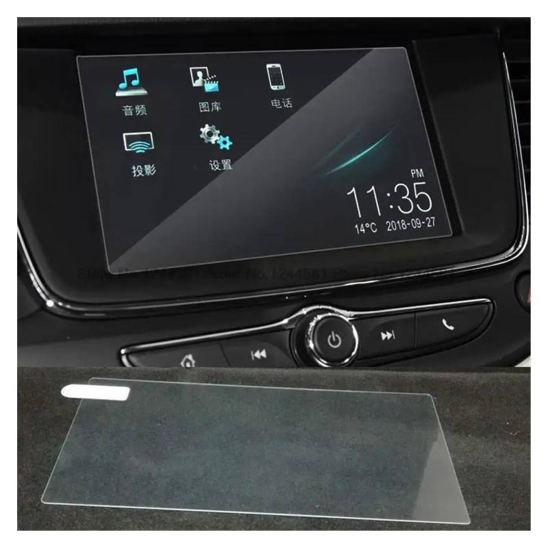 Navigation Schutzfolie Für Opel Für Crossland X 2017 2018 2019 2020 2021 7 8 Zoll GPS-Navigationsbildschirm Gehärtetes Glas Schutzfolie Aufkleber GPS Displayschutzfolie(7 inch) von BeiZhengbhD