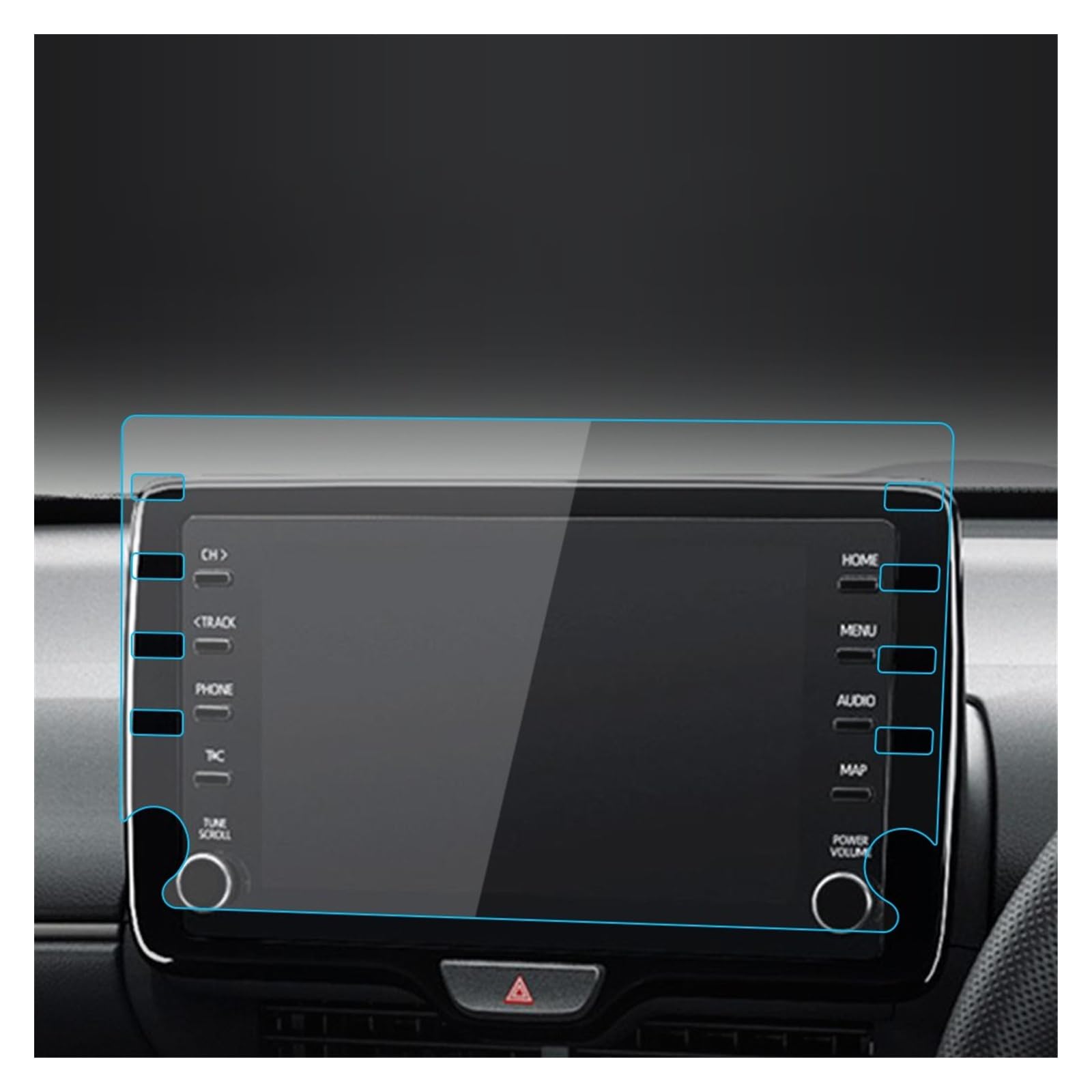 Navigation Schutzfolie Für Toyota Für Yaris Für Cross Screen Protector 2022 Zentrale ConsoleTempered Glas Schutz Film Navigator Schutz GPS Displayschutzfolie(20-21 Yaris C Blue) von BeiZhengbhD