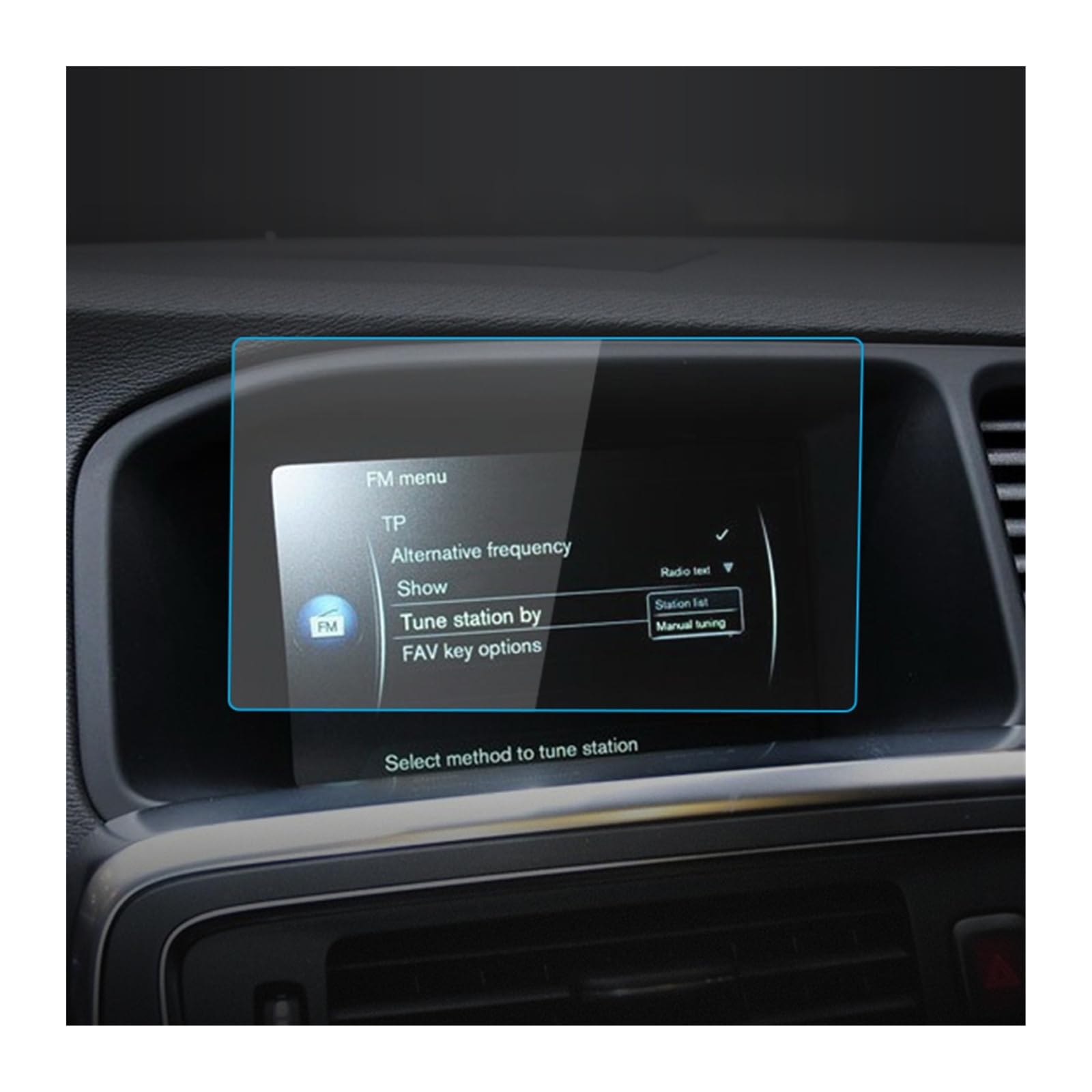 Navigation Schutzfolie Für Volvo Für S60 2014 2015 2016 2017 7 Zoll Armaturenbrett-Navigationsmembran Auto-GPS-Display Schutzfolie Aus Gehärtetem Glas GPS Displayschutzfolie(Anti-Blue-ray) von BeiZhengbhD