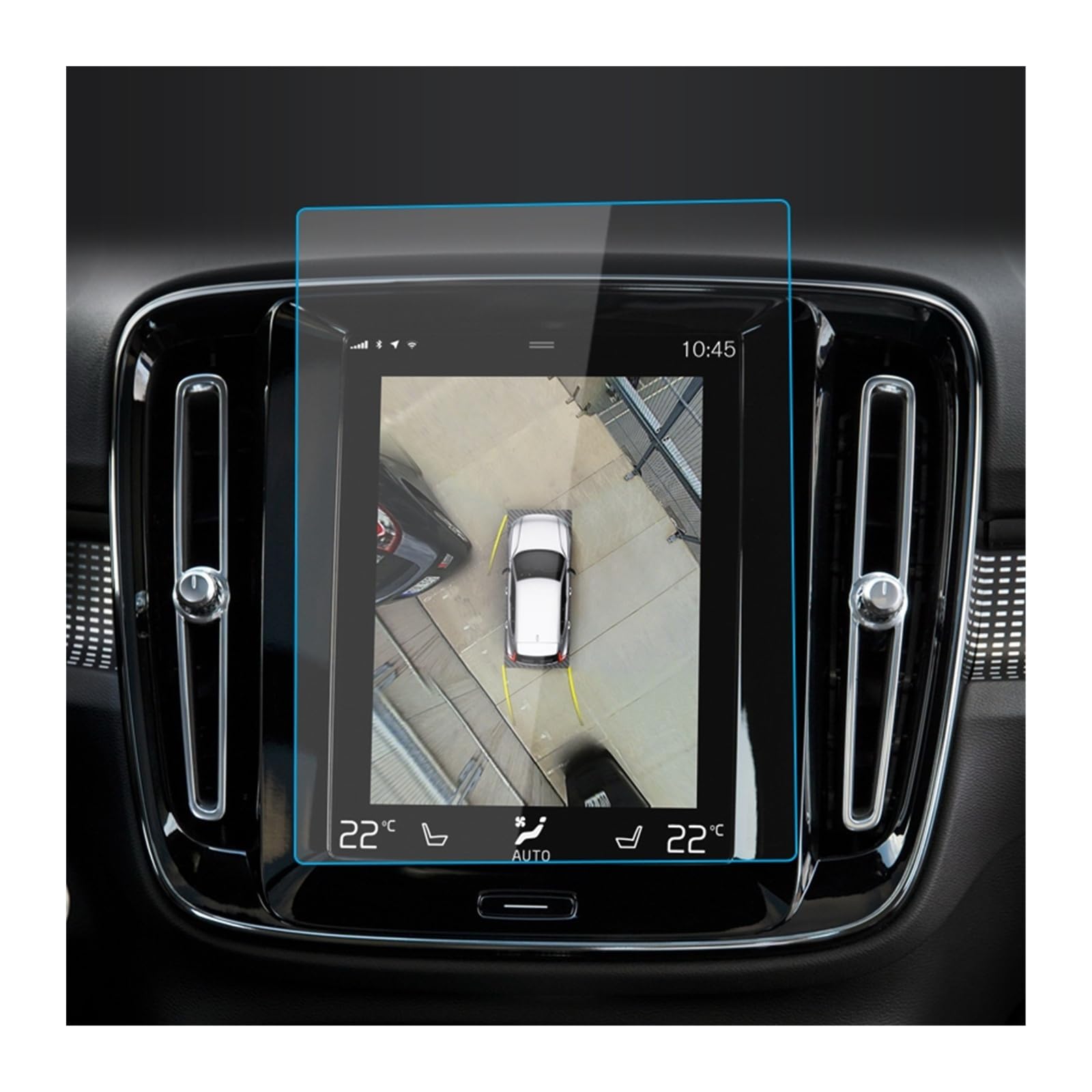 Navigation Schutzfolie Für Volvo Für XC40 2018 2019 2020 2021 2022 9 Inch Dashboard Navigation Membran Auto GPS Display Gehärtetem Glas Bildschirm Schutz Film GPS Displayschutzfolie(Anti-Blue-ray) von BeiZhengbhD